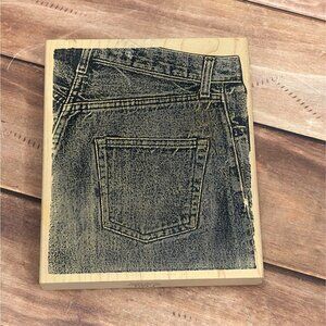 JUDIKINS 1701J JEANS POCKET WOOD MOUNTED RUBBER STAMP